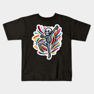 Ballet Dancing Skeleton Kids T-Shirt